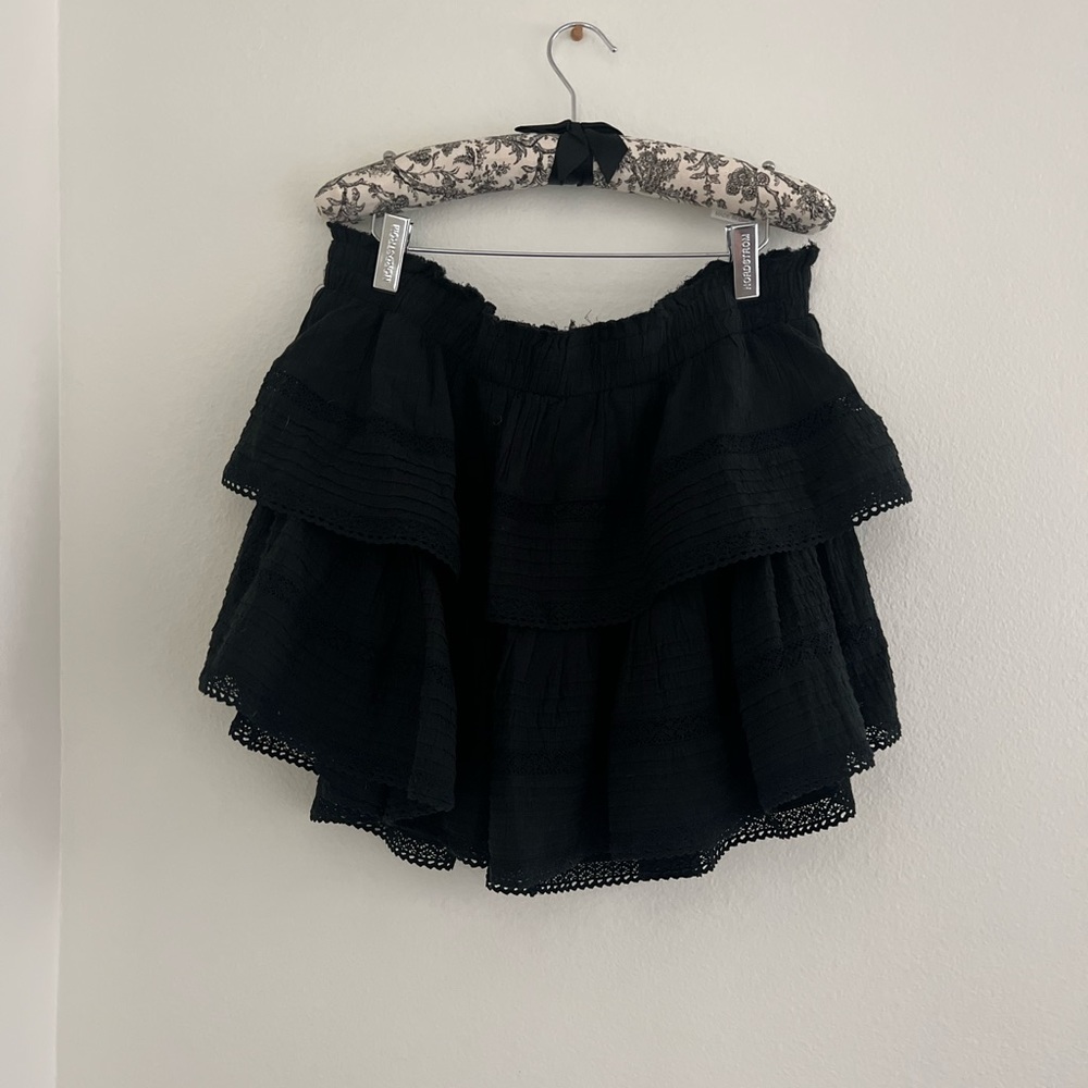 Aerie black ruffle eyelet skirt xxl